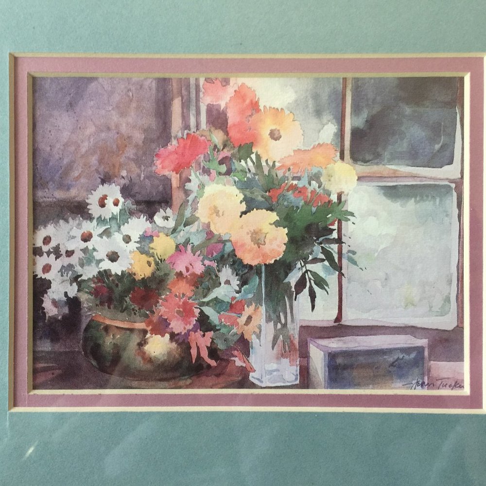 Daisies and Brass print by Jean Tucker, NWT
